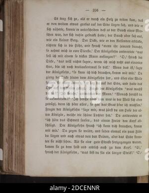 Kinder und Hausmärchen (Grimm) 1840 II 256. Foto Stock