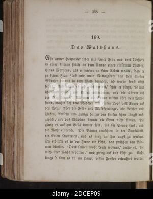 Kinder und Hausmärchen (Grimm) 1840 II 368. Foto Stock