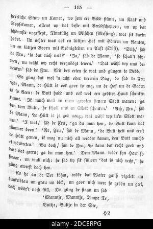 Kinder und Hausmärchen (Grimm) 1850 i 115. Foto Stock