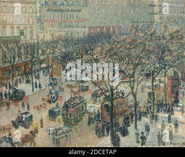 Camille Pissarro, (artista), francese, 1830 - 1903, Boulevard des Italiens, mattina, sole, 1897, olio su tela, totale: 73.2 x 92.1 cm (28 13/16 x 36 1/4 pollici), incorniciato: 100.3 x 92.1 x 7 cm (39 1/2 x 36 1/4 x 2 3/4 pollici Foto Stock