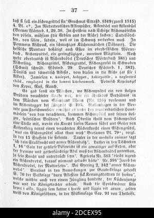 Kinder und Hausmärchen (Grimm) 1856 III 037. Foto Stock