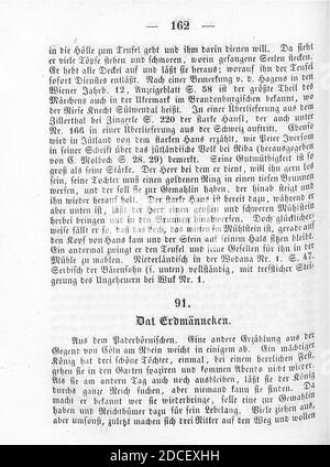 Kinder und Hausmärchen (Grimm) 1856 III 162. Foto Stock