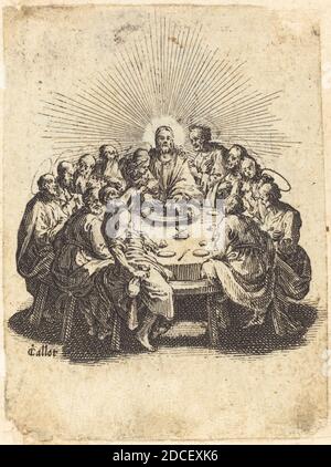 Jacques Callot, (artist), French, 1592 - 1635, The Last Supper, The Four Banquets, (series), 1618, etching Stock Photo