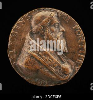 XVI secolo (artista), Clemente VII (Giulio de' Medici, 1478-1534), Papa 1523, c.. 1523/1534, bronzo, totale (diametro): 6.7 cm (2 5/8 in.), peso lordo: 99.03 gr (0.218 lb Foto Stock