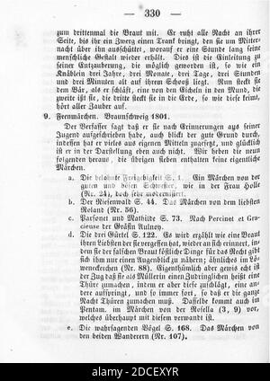 Kinder und Hausmärchen (Grimm) 1856 III 330. Foto Stock