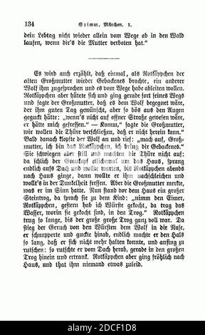 Kinder und Hausmärchen (Grimm) 1894 i 134. Foto Stock
