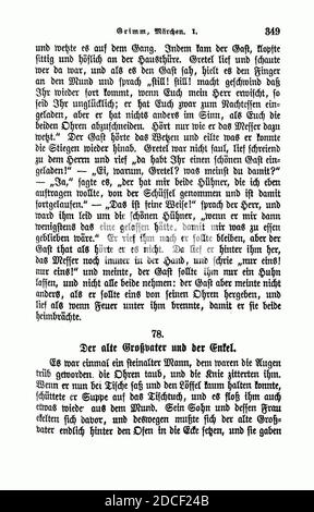 Kinder und Hausmärchen (Grimm) 1894 i 349. Foto Stock