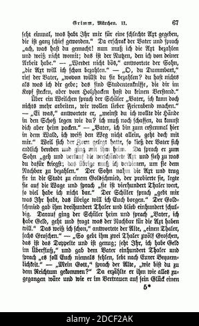 Kinder und Hausmärchen (Grimm) 1894 II 067. Foto Stock