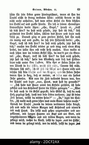 Kinder und Hausmärchen (Grimm) 1894 II 069. Foto Stock