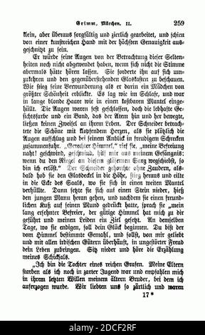 Kinder und Hausmärchen (Grimm) 1894 II 259. Foto Stock