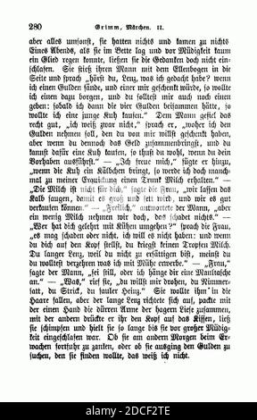 Kinder und Hausmärchen (Grimm) 1894 II 280. Foto Stock