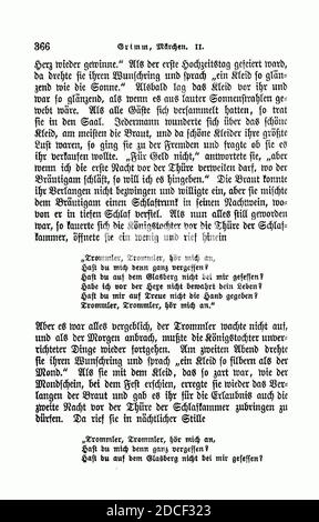Kinder und Hausmärchen (Grimm) 1894 II 366. Foto Stock