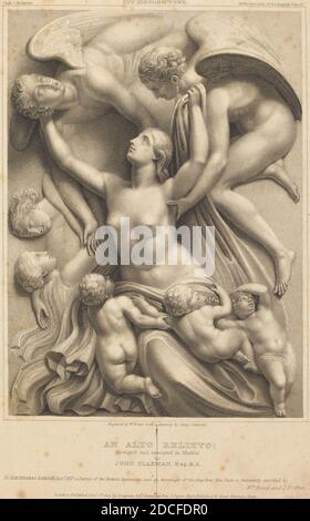 William Bond, (artista), britannico, attivo c.. 1799/1833, John Flaxman, (artista dopo), British, 1755 - 1826, Henry Corbould, (artista dopo), British, 1787 - 1844, Thy Kingdom come (Monumento a Sir Thomas Barting), pubblicato nel 1810, incisione a stipsi Foto Stock