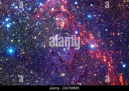 Gruppo di stelle. Starfield. Nebulosa. Elementi di questa immagine forniti dalla NASA. Foto Stock