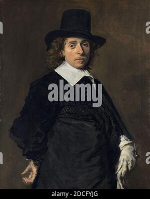 Frans Hals, (artista), olandese, c.. 1582/1583 - 1666, Adriaen van Ostade, 1646/1648, olio su tela, totale: 94 x 75 cm (37 x 29 1/2 in.), Frans Hals è stato il pittore ritratto preminente ad Haarlem, il centro artistico più importante dell'Olanda all'inizio del XVII secolo. Era famoso per la sua abilità uncanny di ritrarre i suoi soggetti con relativamente pochi pennellate grassetto e spesso ha usato le pose informali per animare i suoi ritratti Foto Stock