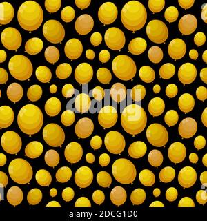 Colore Balloons Glossy Seamles modello sfondo Illustrazione Foto Stock