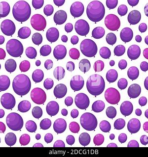 Colore Balloons Glossy Seamles modello sfondo Illustrazione Foto Stock