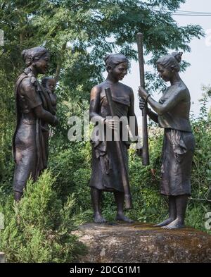 Statua di Lachit Borphukan a jorhat Assam. Memoriale in onore del generale Lachit Borphukan Foto Stock
