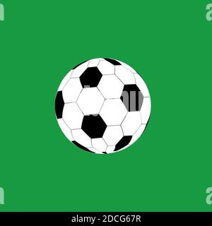 Pallone da calcio con rombi bianchi e neri. Illustrazione Vettoriale