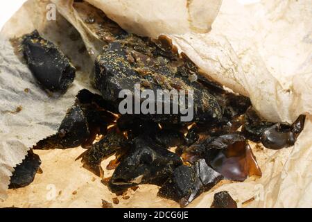 la marijuana medica infrangibile cera trattati olio di cannabis concentrato primo piano in california Foto Stock