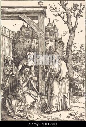 Albrecht Dürer, (artista), tedesco, 1471 - 1528, Cristo congedato da sua Madre, la vita della Vergine, (serie), c.. 1504/1505, taglio legno Foto Stock