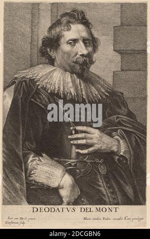 Lucas Emil Vorsterman, (artista), fiammingo, 1595 - 1675, Sir Anthony van Dyck, (artista dopo), fiammingo, 1599 - 1641, Deodat Delmont, Iconografia, (serie), probabilmente 1626/1641, incisione Foto Stock