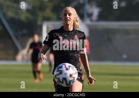 Siviglia, Spagna. 21 Nov 2020. Sofia Jakobsson del Real Madrid durante la partita Primera Iberdrola tra Real Betis e Real Madrid a Ciudad Deportiva Luis del Sol a Siviglia, Spagna. Credit: Jose Luis Contreras/DAX/ZUMA Wire/Alamy Live News Foto Stock