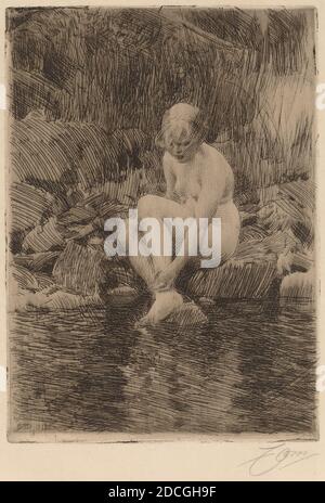 Anders Zorn, (artista), svedese, 1860 - 1920, Dagmar, 1912, incisione Foto Stock
