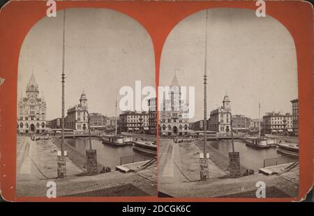 Vista generale (Clinton Square), Syracuse, New York, 1875, New York (state), Syracuse (N. Y.), Erie Canal (N. Y Foto Stock