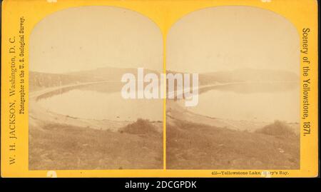 Yellowstone Lake, Mary's Bay., Jackson, William Henry (1843-1942), rilievi geografici a ovest del 100th Meridian (Stati Uniti), 1871, Stati Uniti Foto Stock