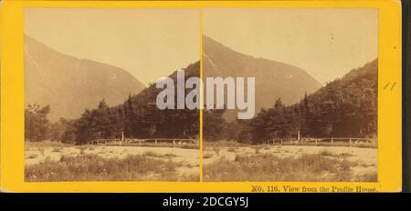 Vista dalla Profile House., Kilburn Brothers, Canyons, New Hampshire Foto Stock