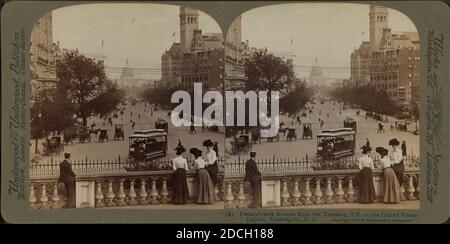 Pennsylvania Avenue dal Treasury, S.E. al Campidoglio degli Stati Uniti, Washington, D.C.., 1865, Washington (D.C. Foto Stock