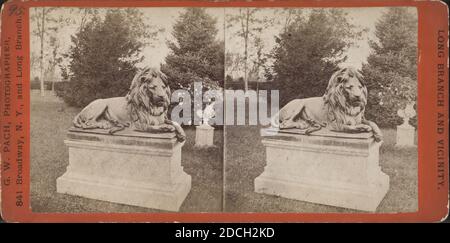 Hollywood,' Long Branch., Pach, G. W. (Gustavus W.) (1845-1904), Hoey, John, 1824 o 5-1892, Turismo, scultura, Lions, New Jersey, Long Branch (N.J.), Long Branch Foto Stock