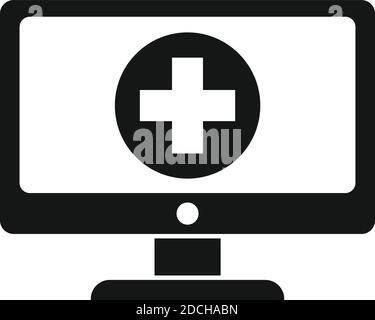 Icona della guida dell'amministratore IT del server, stile semplice Illustrazione Vettoriale