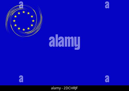 Immagine di fondo della bandiera dell'Unione europea Foto Stock