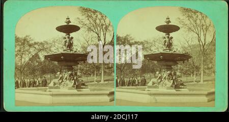 La fontana del birraio, Boston Common., immagine fissa, Stereographs, 1850 - 1930 Foto Stock