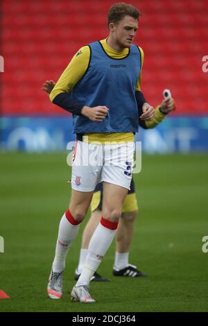 Stoke on Trent, Regno Unito. 21 novembre 2020. Durante la partita del campionato EFL Sky Bet tra Stoke City e Huddersfield Town allo stadio Bet365, Stoke-on-Trent, Inghilterra, il 21 novembre 2020. Foto di Jurek Biegus. Solo per uso editoriale, è richiesta una licenza per uso commerciale. Nessun utilizzo nelle scommesse, nei giochi o nelle pubblicazioni di un singolo club/campionato/giocatore. Credit: UK Sports Pics Ltd/Alamy Live News Foto Stock