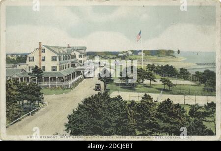 Hotel Belmont, West Harwich-by-the-Sea, Mass., Vista dall'Hotel guardando est, immagine fissa, Cartoline, 1898 - 1931 Foto Stock