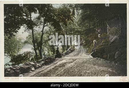 The River Road, Delaware Water Gap, Pa., immagine fissa, Cartoline, 1898 - 1931 Foto Stock