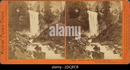 Piwyac - la caduta Vernal, 300 piedi, Yosemite Valley, Mariposa Co., immagine, Stereographs, 1861 - 1873, Watkins, Carleton E. (1829-1916 Foto Stock