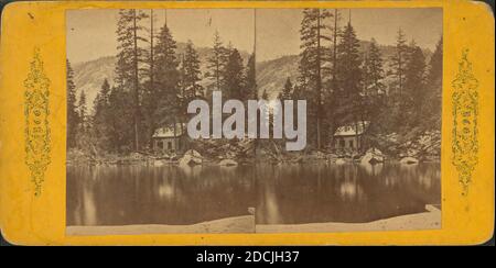 La Casa del Lago, Lago di specchio., immagine, Stereographs, 1850 - 1930 Foto Stock