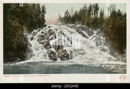 Cascate di SOUTHERNLAND a, Proctor, Vert., Still Image, Cartoline, 1898 - 1931 Foto Stock