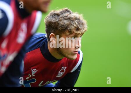 BARNSLEY, INGHILTERRA. 21 NOVEMBRE. Will Swan of Nottingham Forest durante la partita del campionato Sky Bet tra Barnsley e Nottingham Forest a Oakwell, Barnsley sabato 21 novembre 2020. (Credit: Jon Hobley | MI News) Credit: MI News & Sport /Alamy Live News Foto Stock