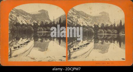 Specchio lago., immagine, Stereographs, 1850 - 1930, G. H. Aldrich & Co Foto Stock