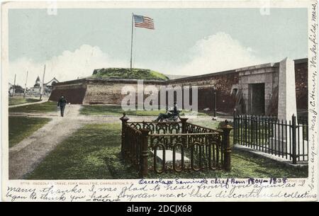 Tomba di Osceola, Fort Moltrie, Charleston S. C., immagine fissa, Cartoline, 1898 - 1931 Foto Stock