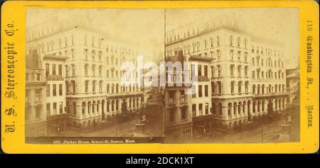 Parker House, School St., Boston, Mass., Still Image, Stereographs, 1850 - 1930 Foto Stock