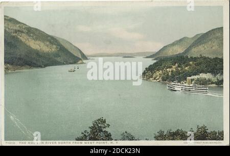 Fiume Hudson, a nord da, West Point, N. Y., immagine, Cartoline, 1898 - 1931 Foto Stock