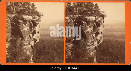 Chickamauga Cliffs, campo di battaglia opposto., immagine fissa, Stereographs, 1865 - 1909, Linn, J. B Foto Stock