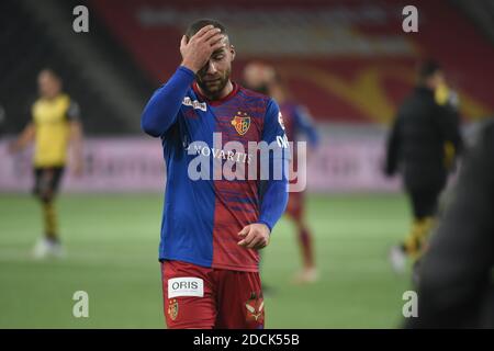 11/21/2020, Berna, Stadio di Wankdorf, Super League di Calcio: BSC Young Boys - FC Basel 1893, 23 Pajim Kasami (Basilea) è deluso dopo la sconfitta. Foto Stock