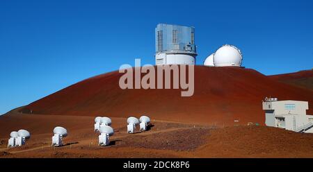 Vista dell'Osservatorio Mauna Kea Foto Stock